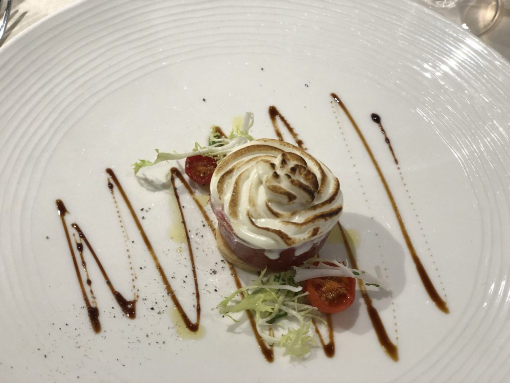 Goat cheese and tomato